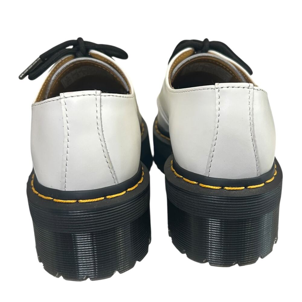 Dr. Martens Womens 1461 Quad Platform Oxford, Smooth Leather Shoes White SZ 8 US - Picture 9 of 14